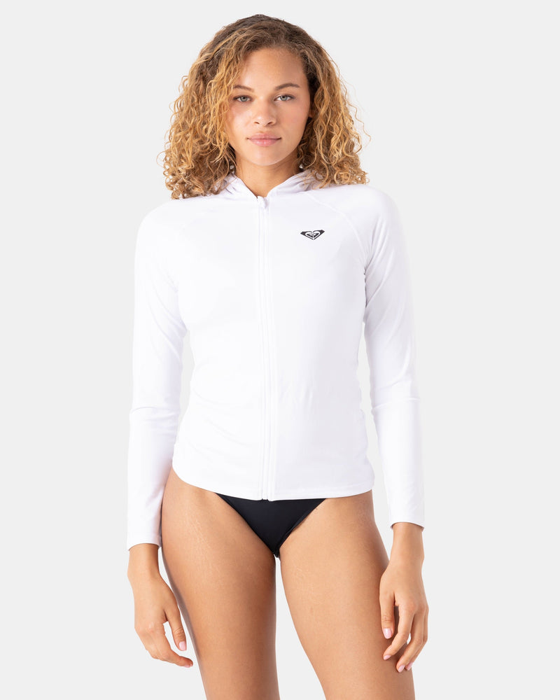 New Essentials Long Sleeve Zip Hooded Rashguard