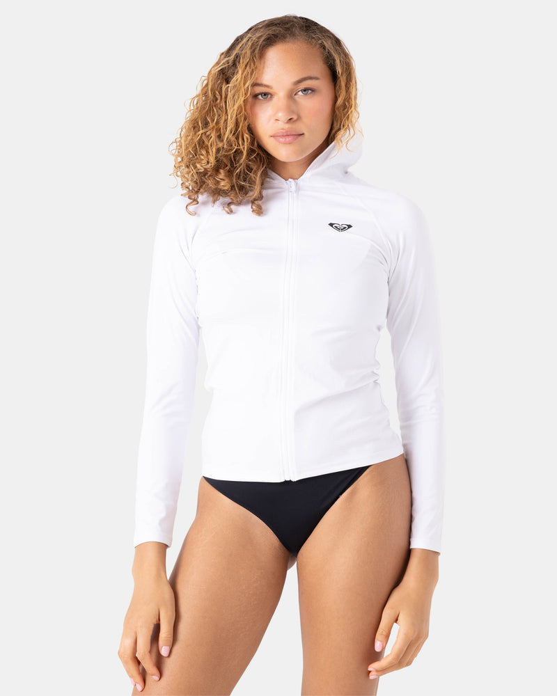 New Essentials Long Sleeve Zip Hooded Rashguard