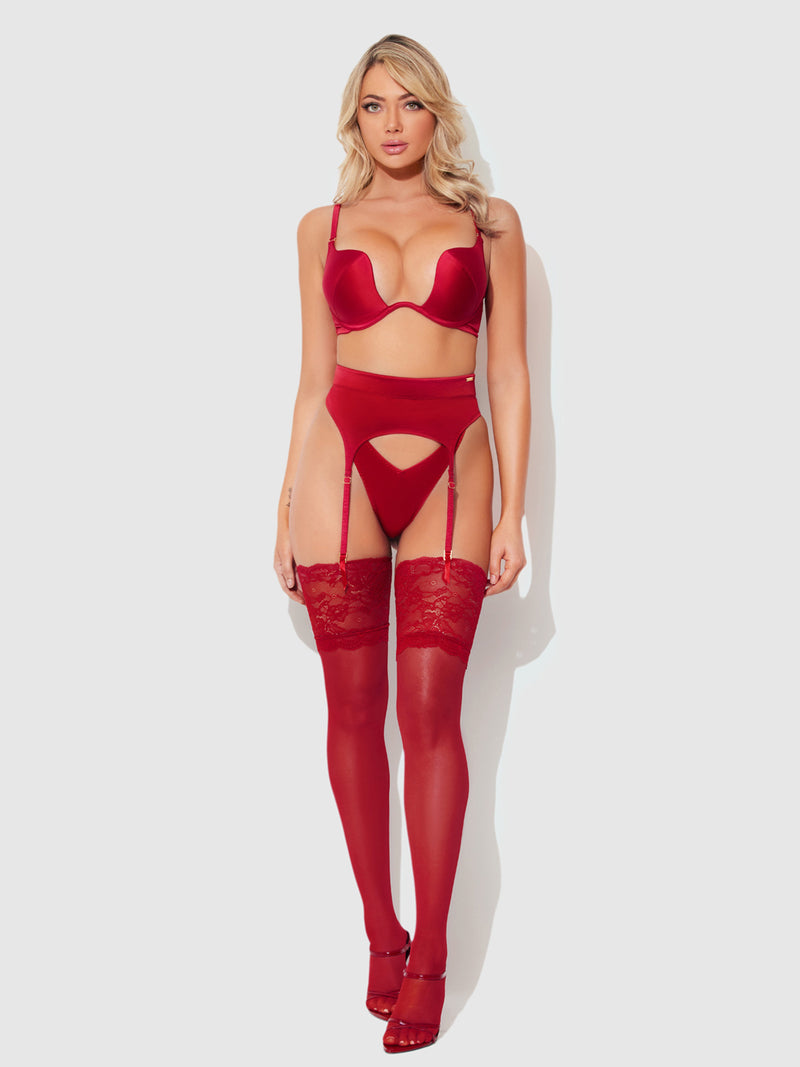 Petra Satin Garter - Frederick's of Hollywood