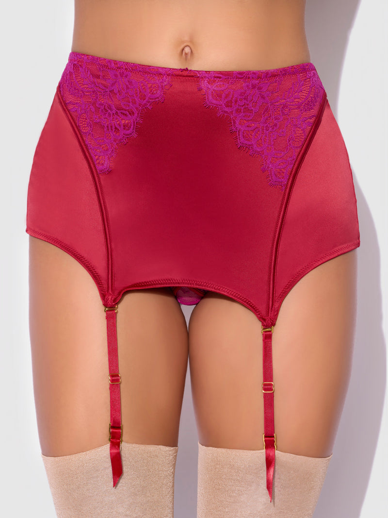 Rosalind Lace & Satin Open Back Garter Skirt