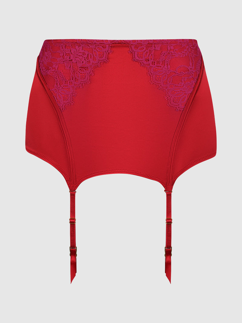 Rosalind Lace & Satin Open Back Garter Skirt
