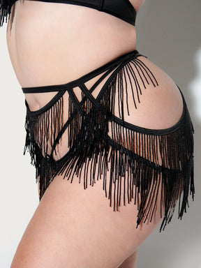 Lune Beaded Garter Belt