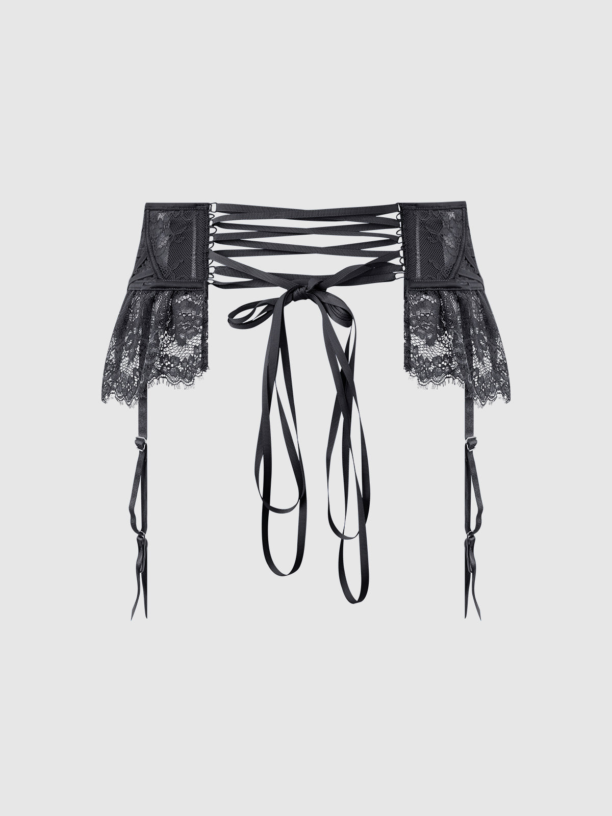 Adelaide Satin & Lace Garter Belt - Frederick's of Hollywood