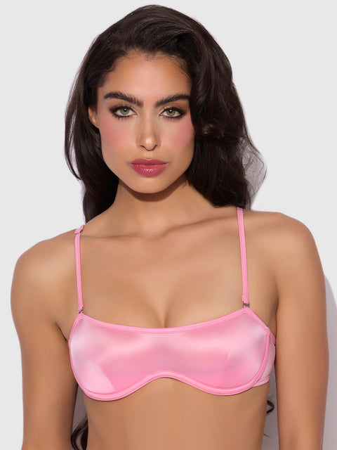 Neev Oil Slick Unlined Bandeau Bra - Frederick's of Hollywood