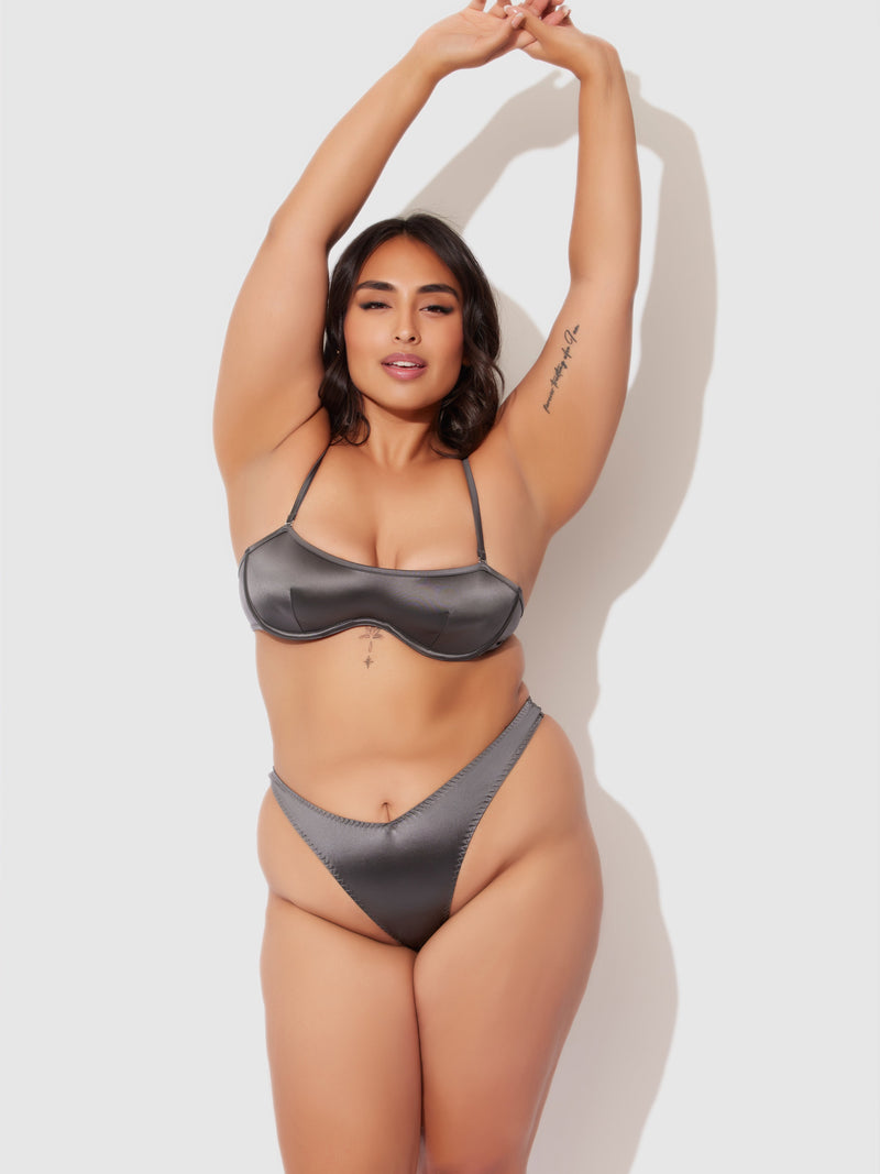 Neev Oil Slick Unlined Bandeau Bra - Fredericks of Hollywood