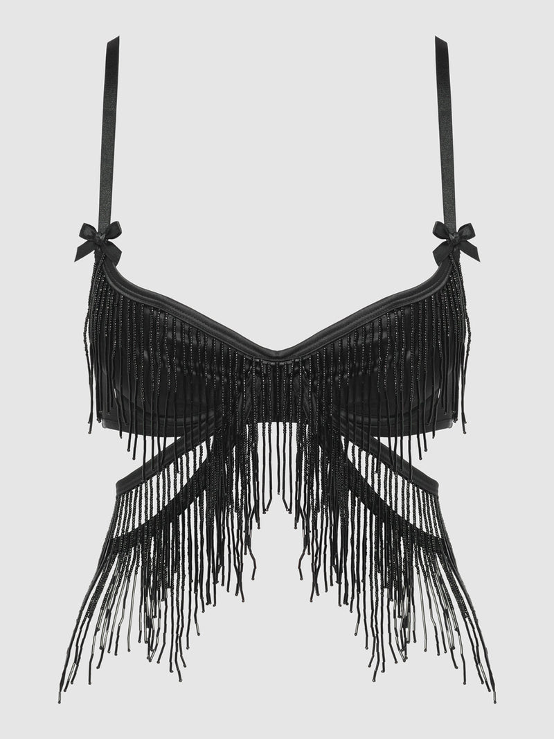 Lune Beaded Longline Bra - Frederick's of Hollywood