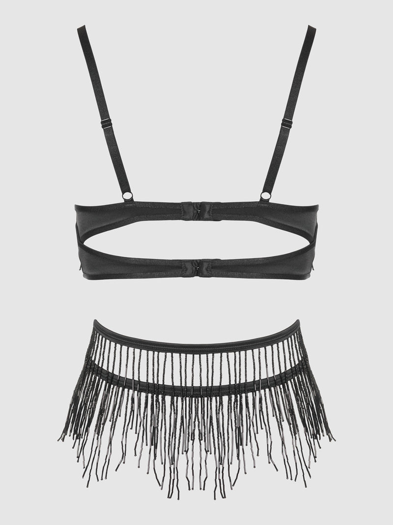 Lune Beaded Longline Bra - Frederick's of Hollywood