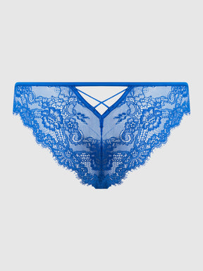 Adelaide Satin & Lace Side Clasp Bikini - Frederick's of Hollywood