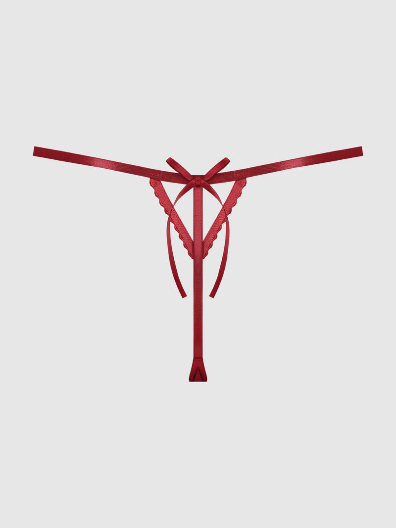Angelica Lips Embroidery G-String