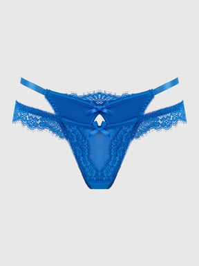 Adelaide Satin & Lace Double Side G-String - Frederick's of Hollywood