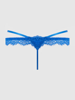 Adelaide Satin & Lace Double Side G-String - Frederick's of Hollywood