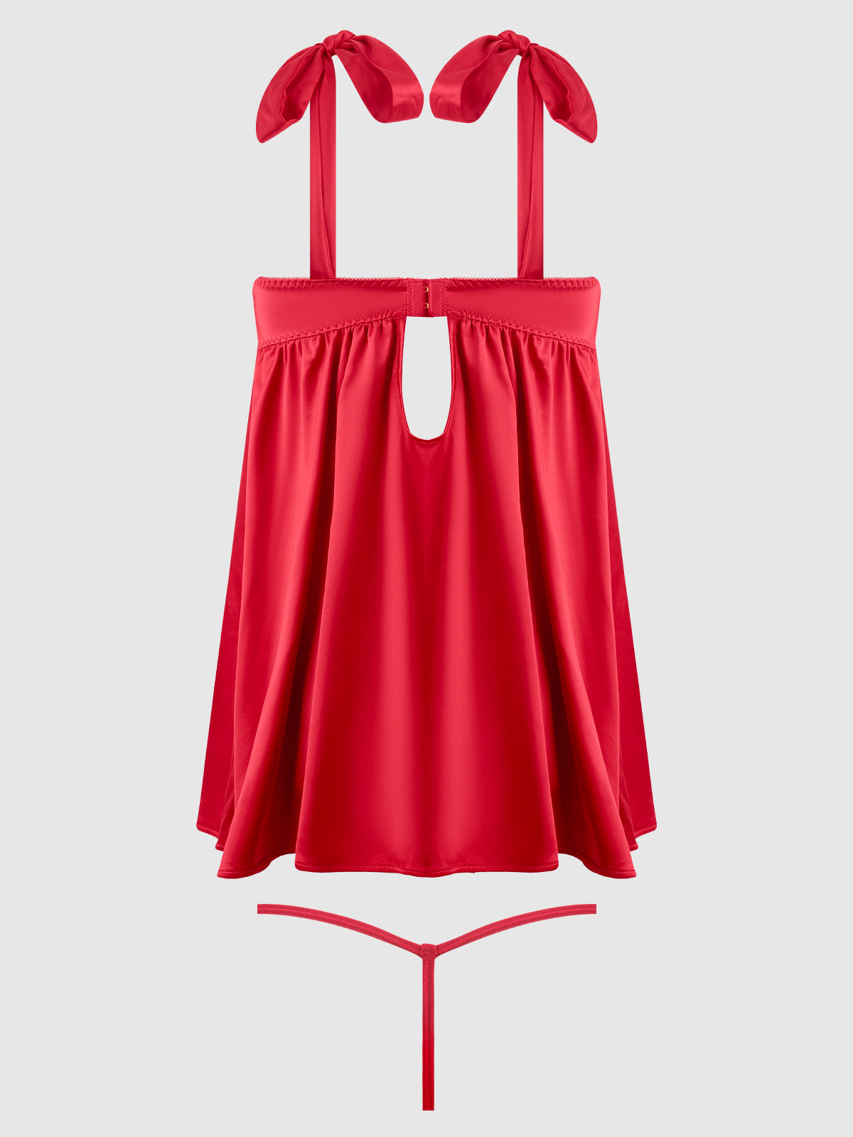 Petra Satin Open Cup Babydoll - Frederick's of Hollywood