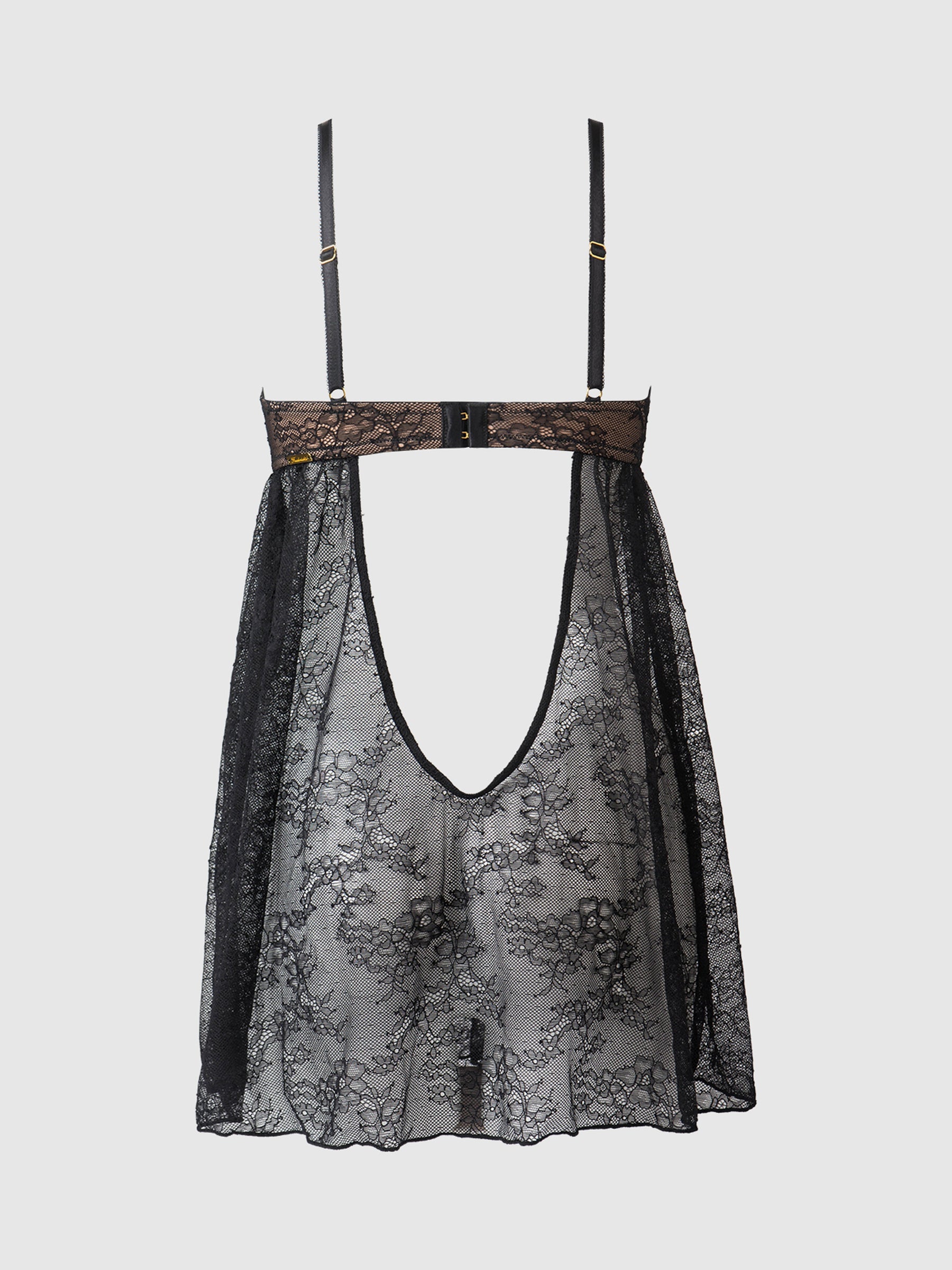 Luella Lace & Satin Cup Babydoll - Frederick's Of Hollywood