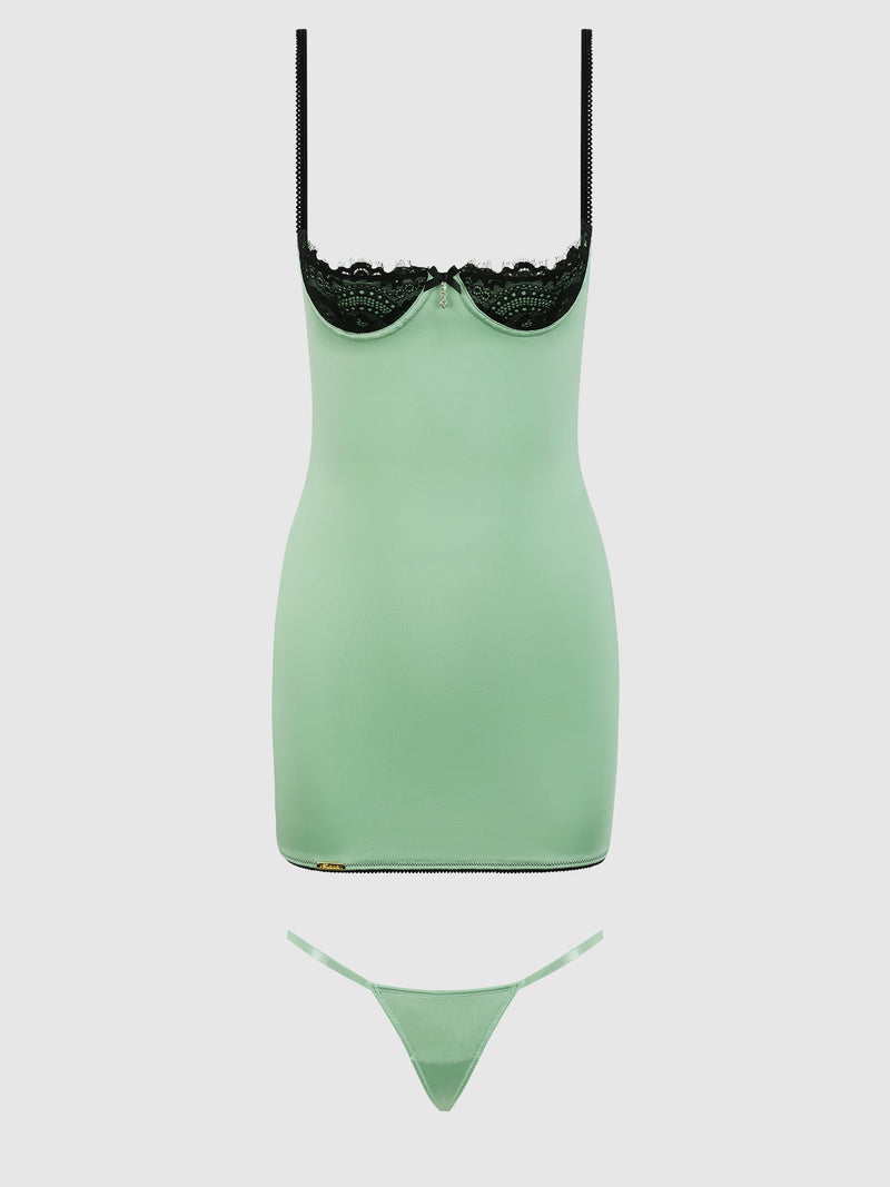 Lexi Lace Open Cup Strappy Back Chemise