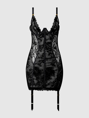 Rosalind Satin & Lace Underwire Chemise - Fredericks of Hollywood