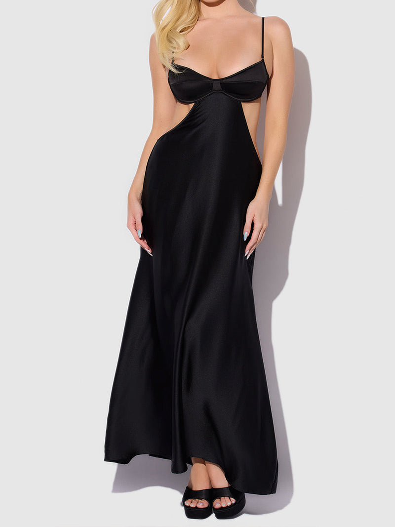 Petra Satin Monowire Cutout Gown