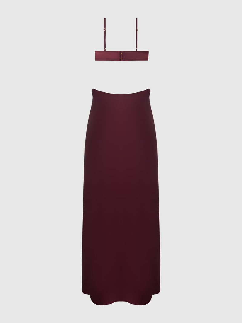 Petra Satin Monowire Cutout Gown