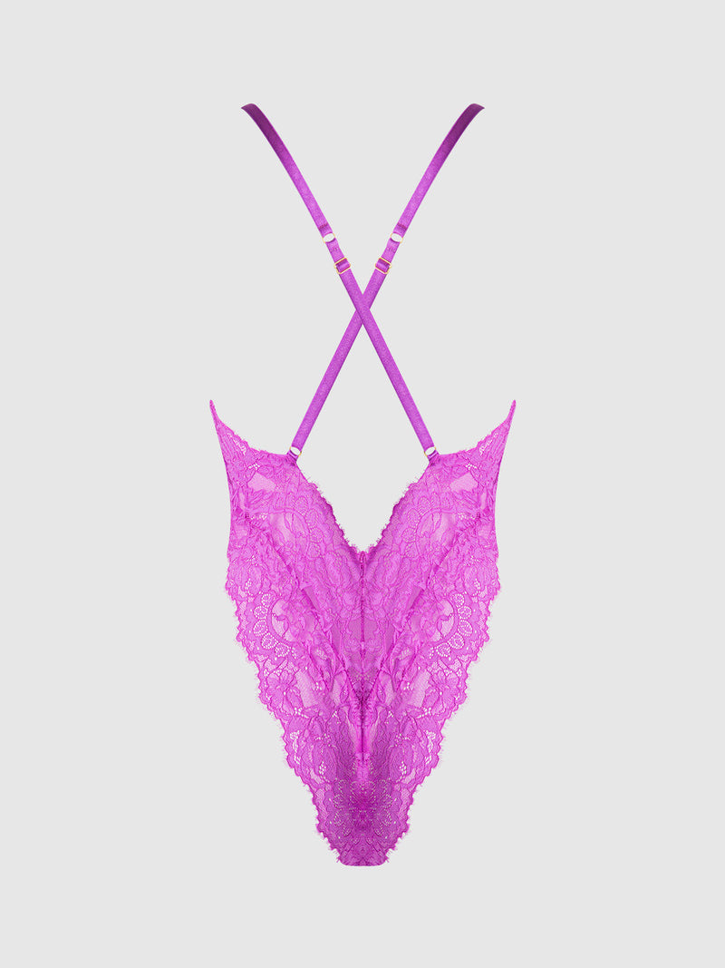 Arianna Lace & Chains Plunge Teddy