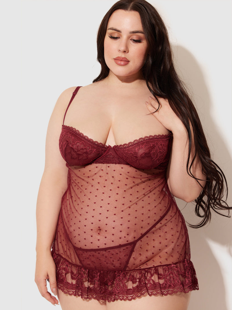 Riley Lace Babydoll Set