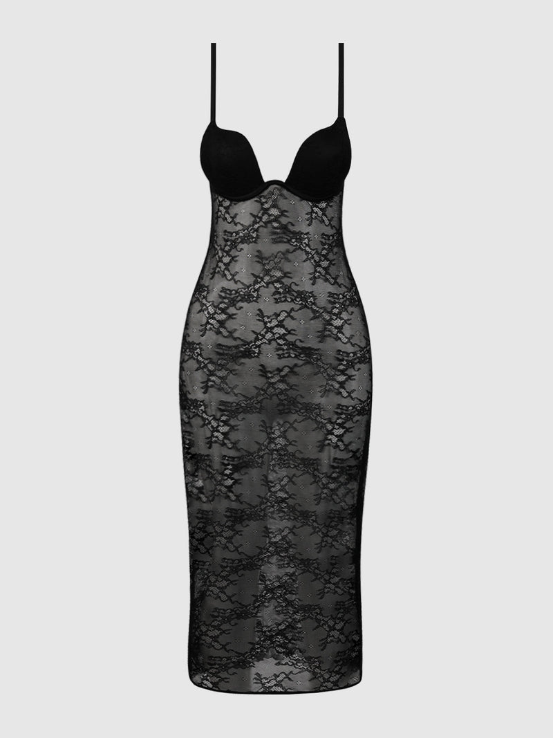 Rising Star Plunge Pia Lace Gown