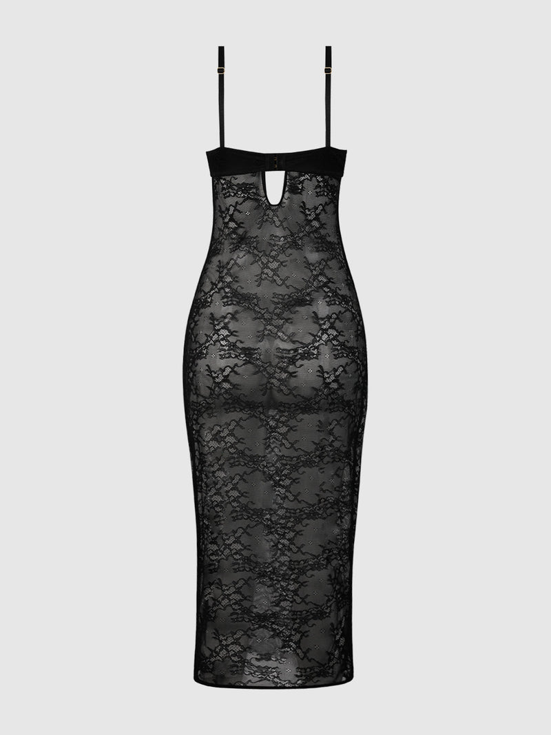 Rising Star Plunge Pia Lace Gown
