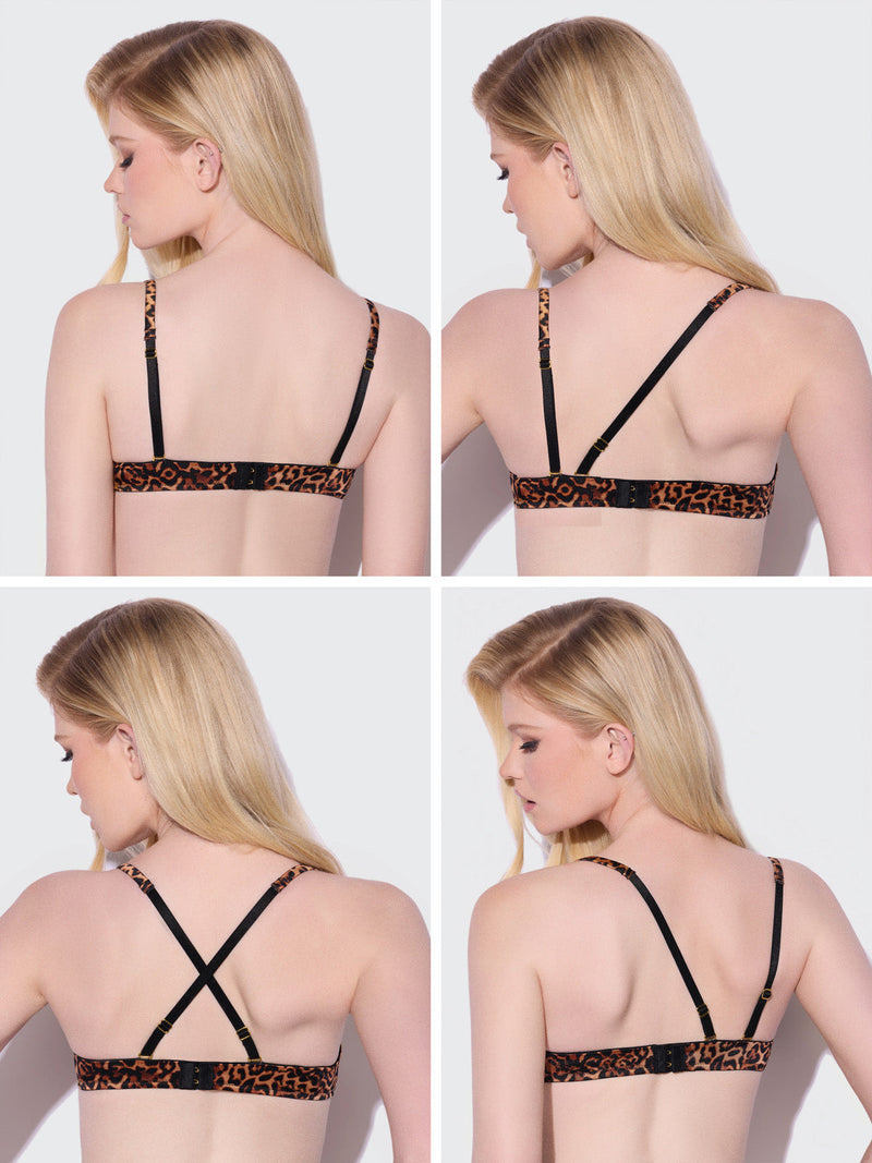 Rising Star Swirl Plunge Push Up Bra