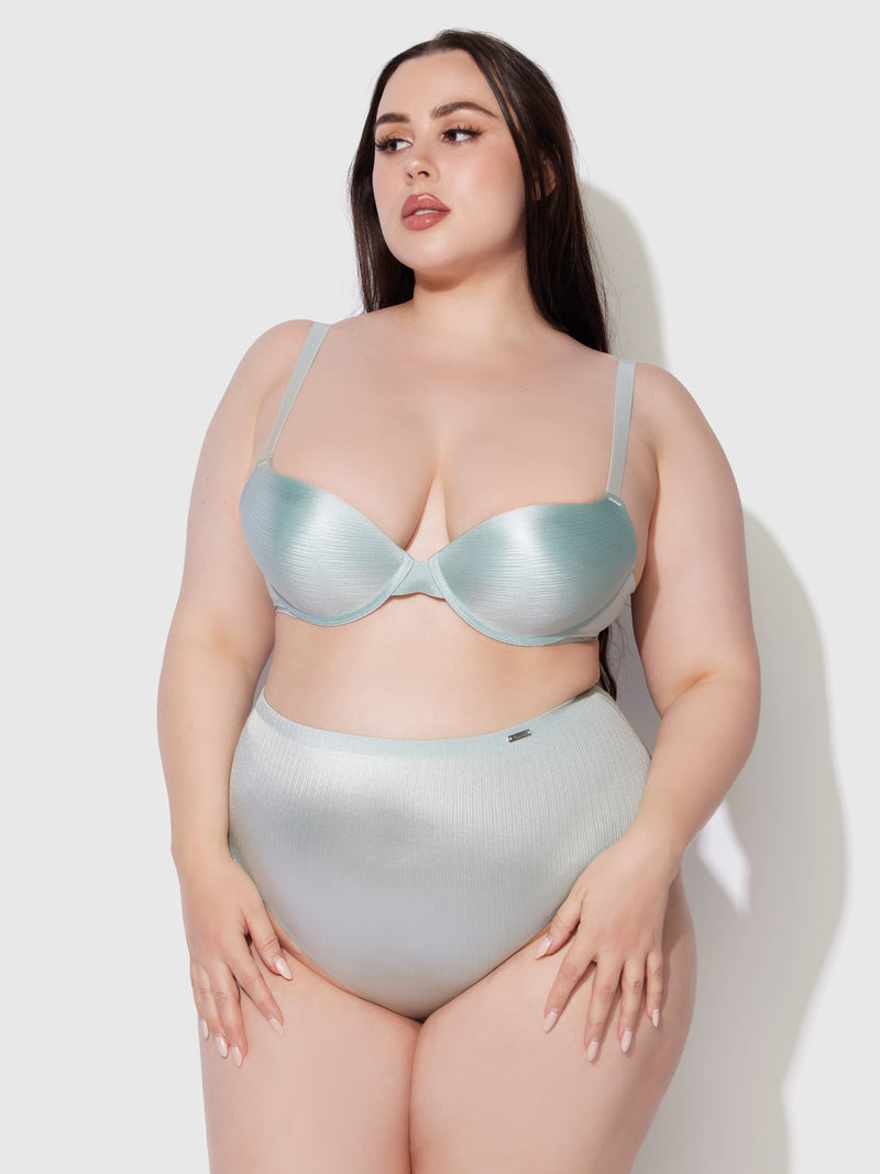 Mira Shimmer Micro Push Up T-Shirt Bra - Frederick's of Hollywood