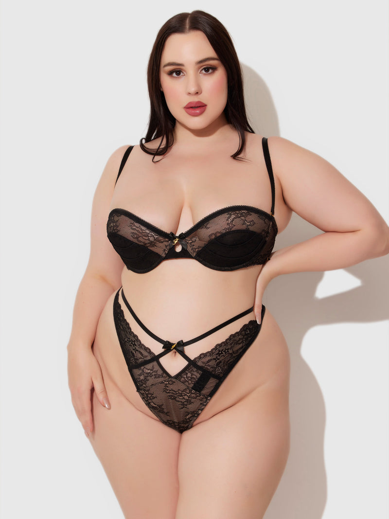 Luella Lace & Satin Demi Bra