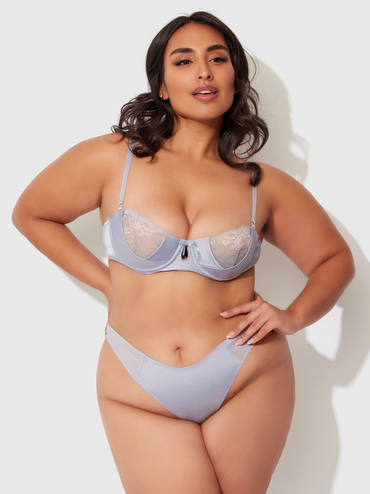 Lace & Satin Underwire Unlined Bra