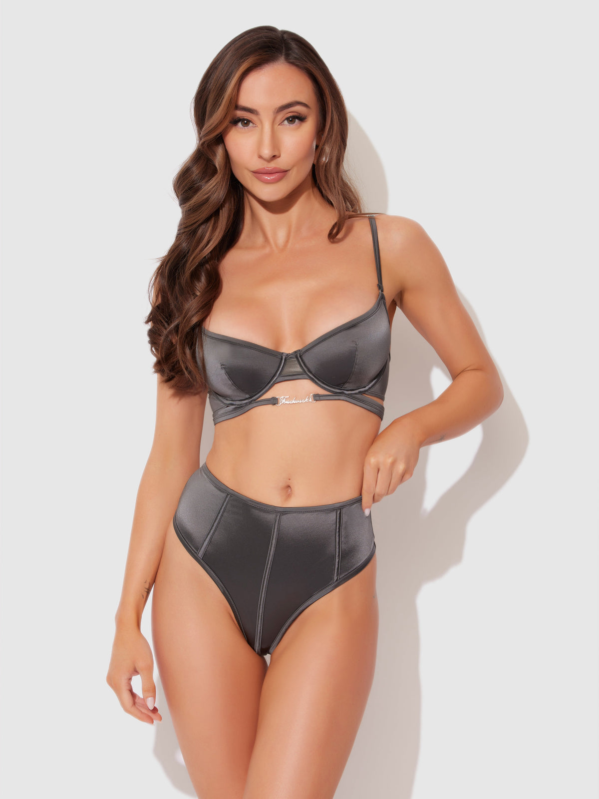 Neev Oil Slick Logo Longline Bra