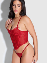 Melrose Satin & Lace Underwire Bustier - Fredericks Of Hollywood