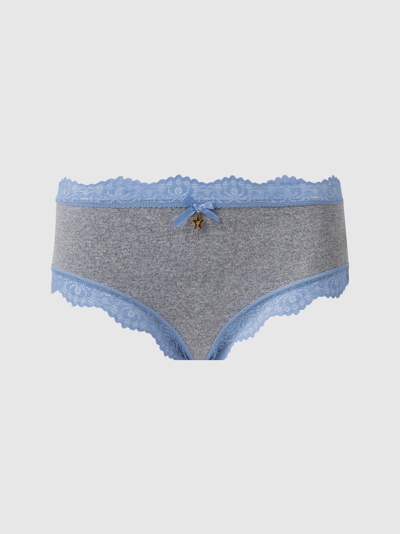 Jenna Micro Cheeky - Heather Gry & Cornet Blue
