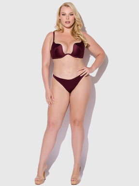 Petra Crotchless Satin Tanga - Frederick's of Hollywood