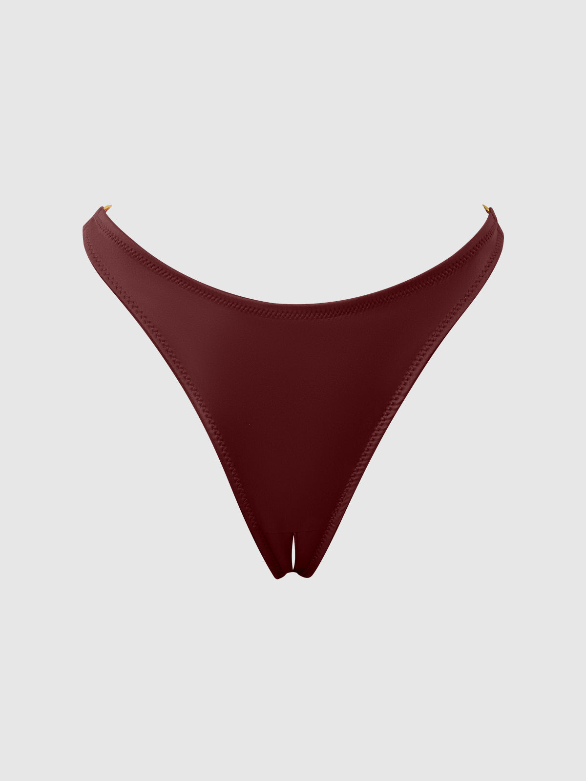 Petra Crotchless Satin Tanga - Frederick's of Hollywood