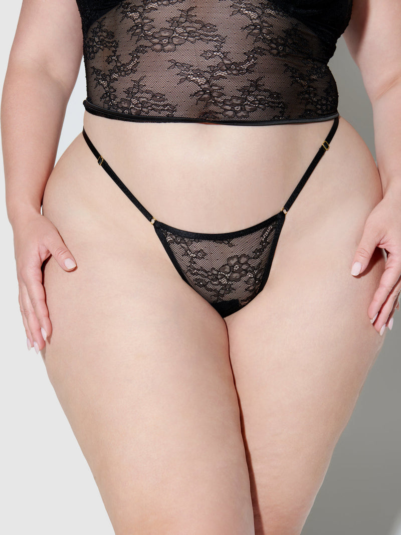 Chiara Crotchless Lace Thong