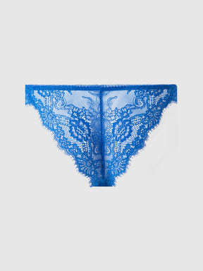 Adelaide Satin & Lace Crotchless Tanga - Frederick's of Hollywood