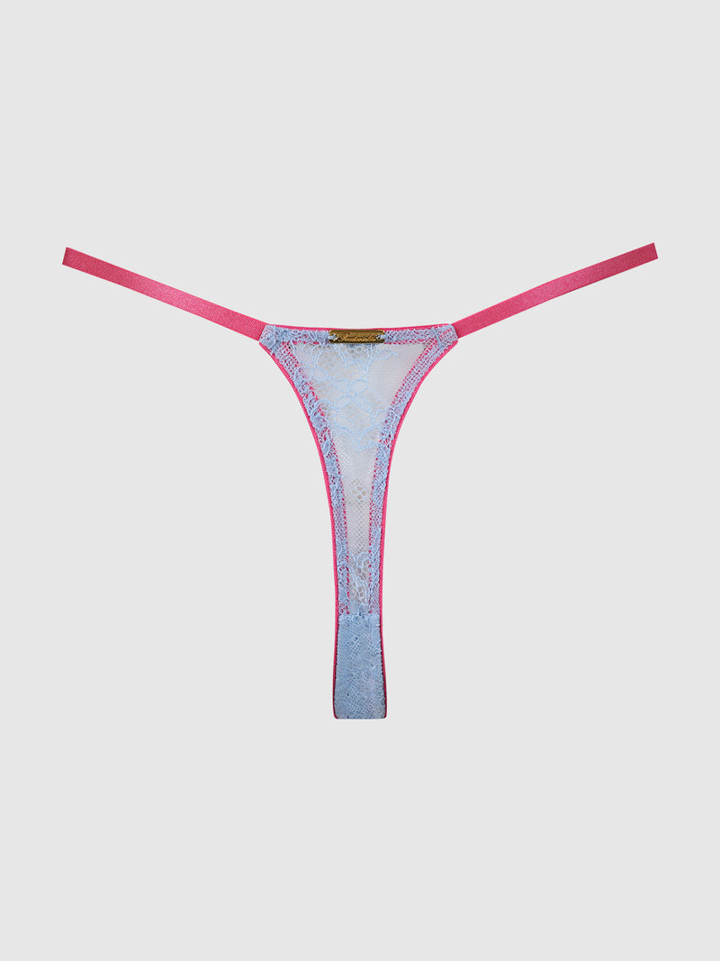 Pia Lace Crotchless Side Slider Thong