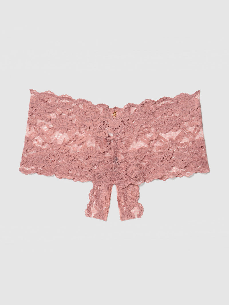 Mabel Crotchless Lace Up Back Cheeky - Frederick's of Hollywood