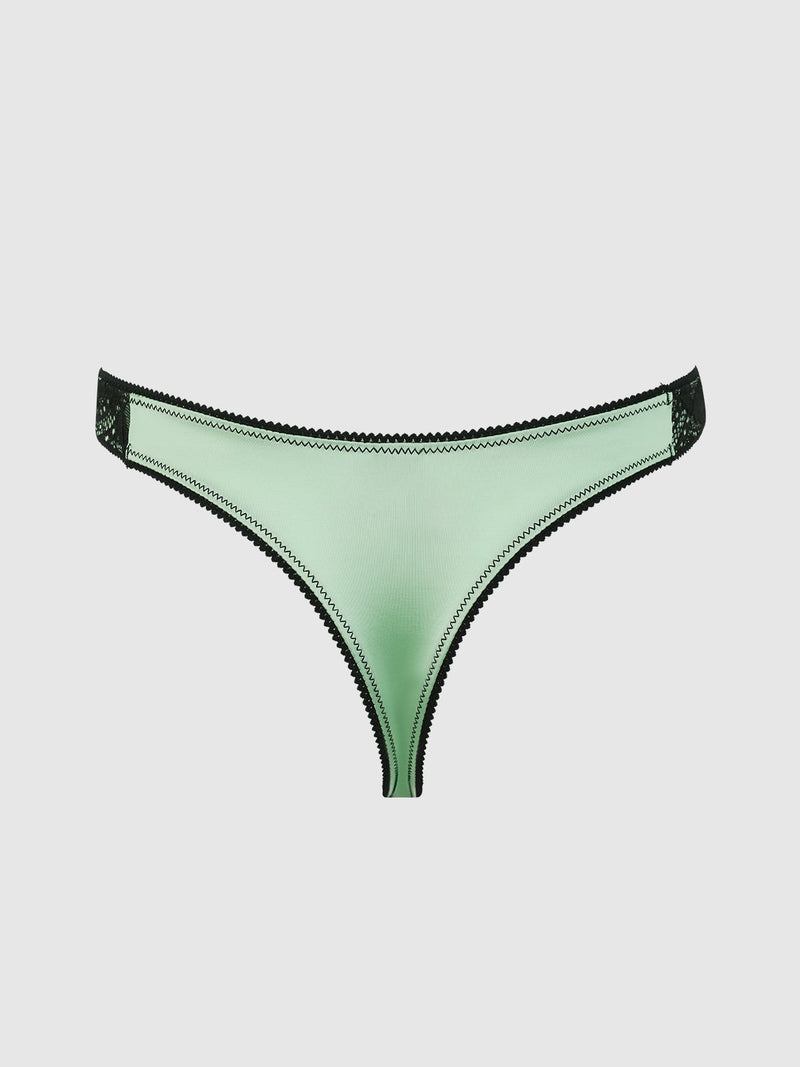 Lexi Liquid Satin & Lace V-Tanga Panty