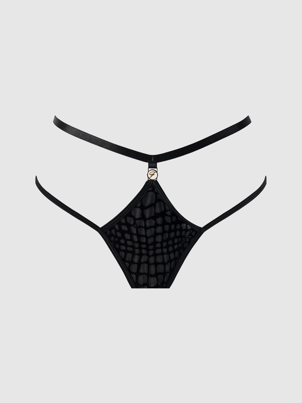 Medusa Snake Velvet Burnout Crotchless & Backless Hipster - Frederick's of Hollywood