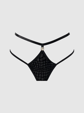 Medusa Snake Velvet Burnout Crotchless & Backless Hipster - Frederick's of Hollywood