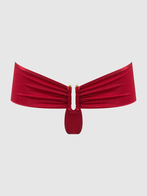 Pia Shine Mesh Open Hardware Thong - Frederick's Of Hollywood