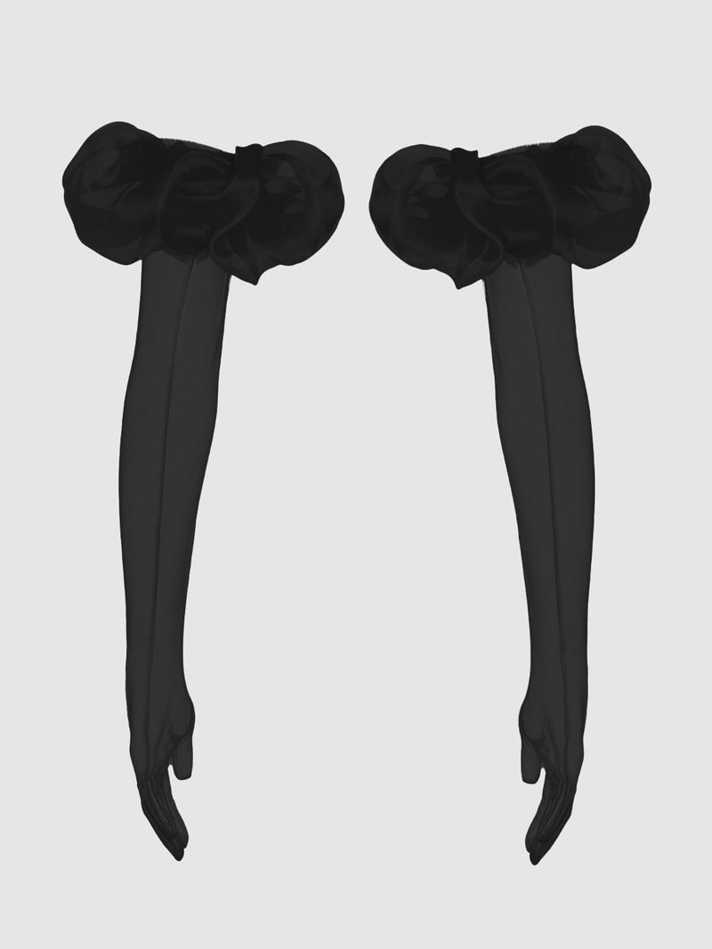 Chiffon Long Glove With Puff - Frederick's of Hollywood