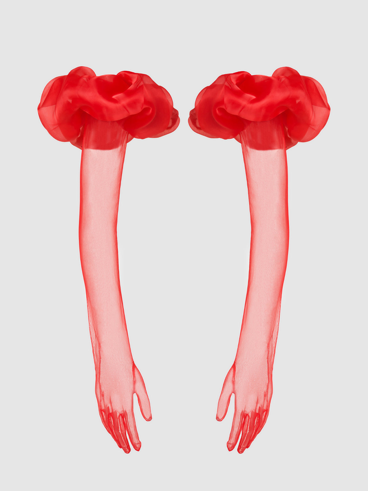 Chiffon Long Glove With Puff - Frederick's of Hollywood