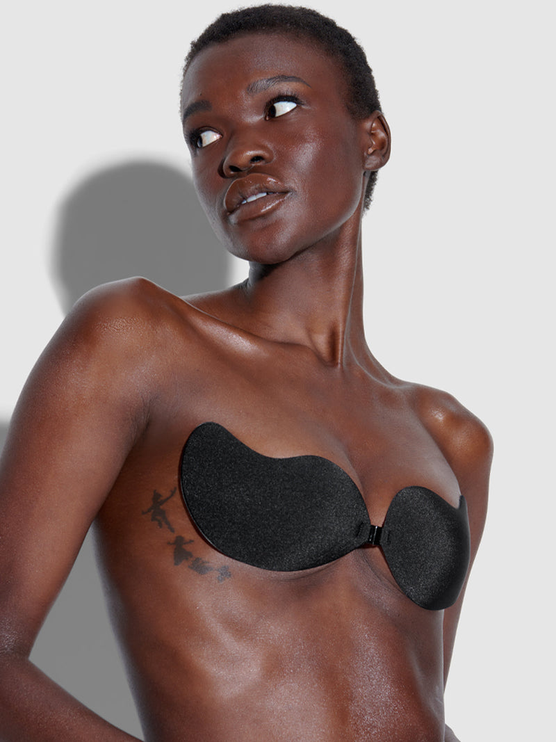 Snap Together Adhesive Bra - Black