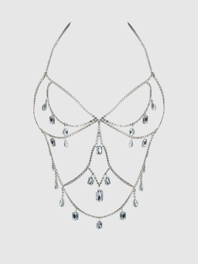 Ziggy Oversized Charm Rhinestone Top - Frederick's of Hollywood