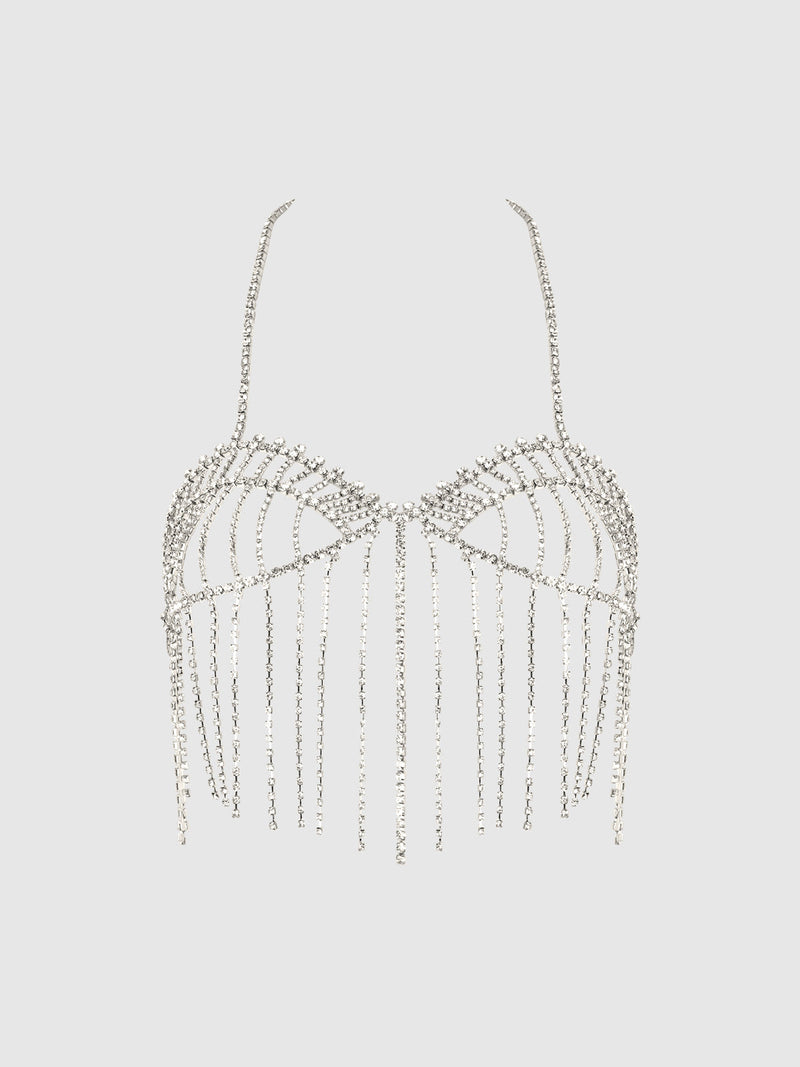 Ziggy Rhinestone Cropped Cami Top