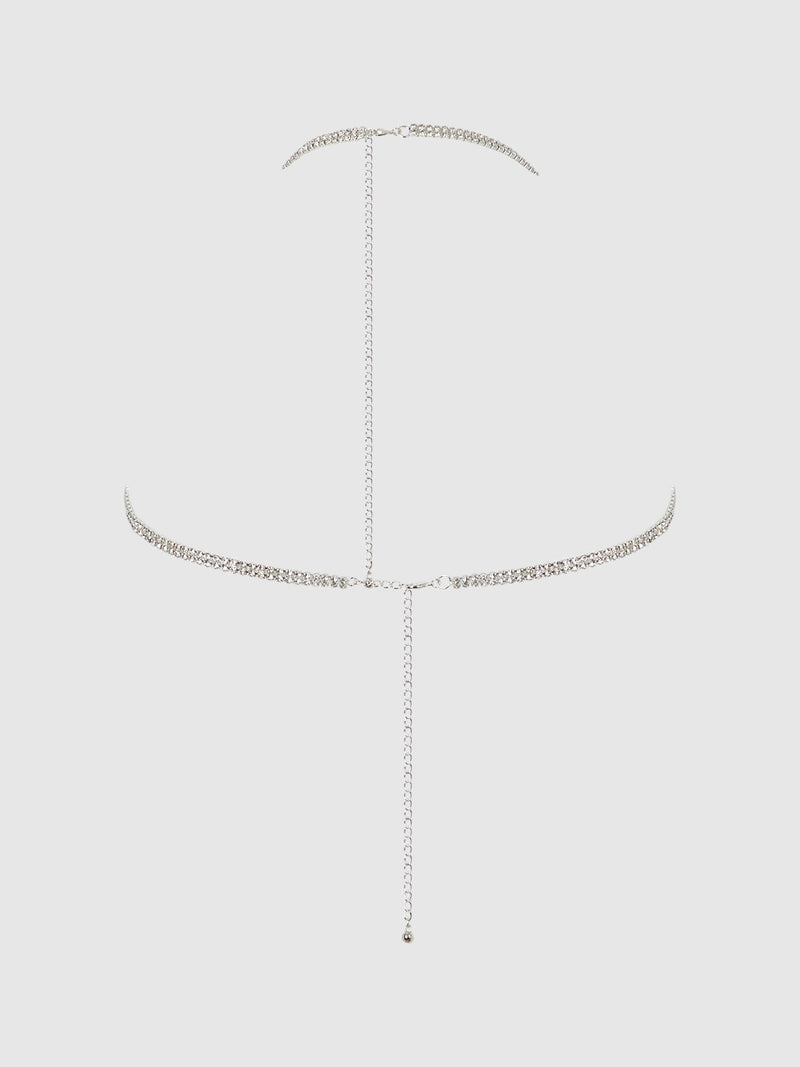 Ziggy Rhinestone Dangle V-Neck Bra