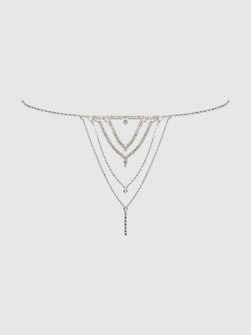 Ziggy Rhinestone V-Front Panty - Frederick's of Hollywood