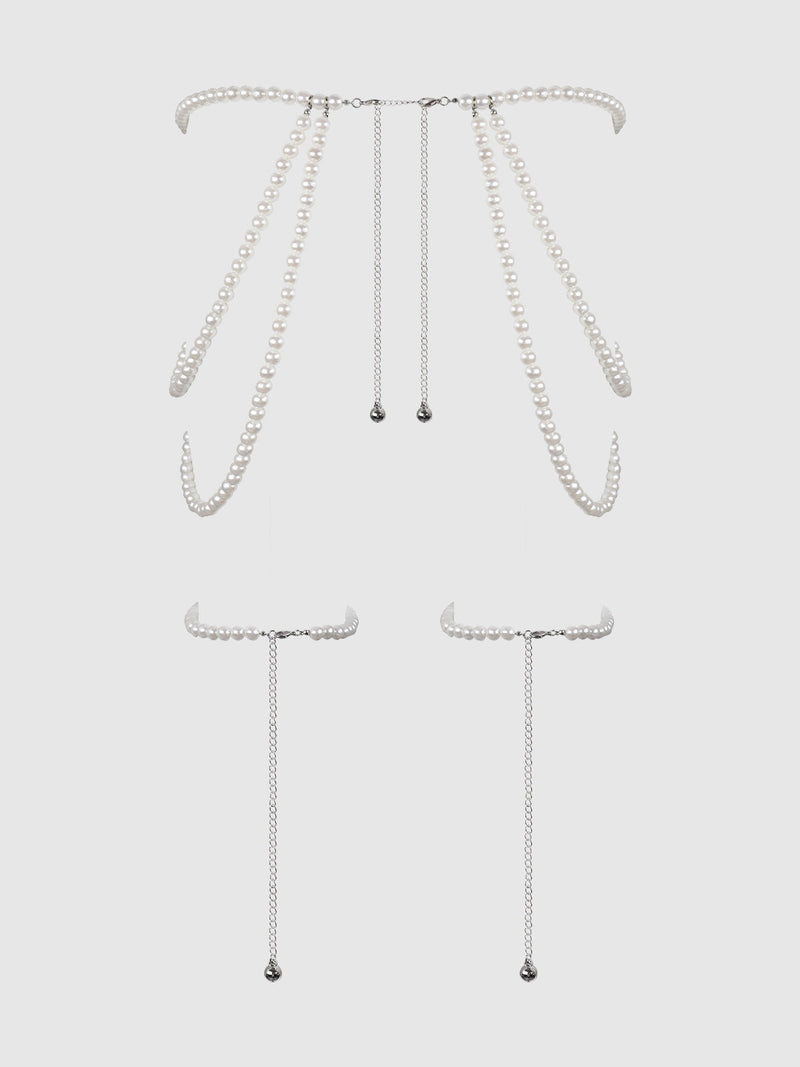 Pearl Draped Garter - Frederick's of Hollywood